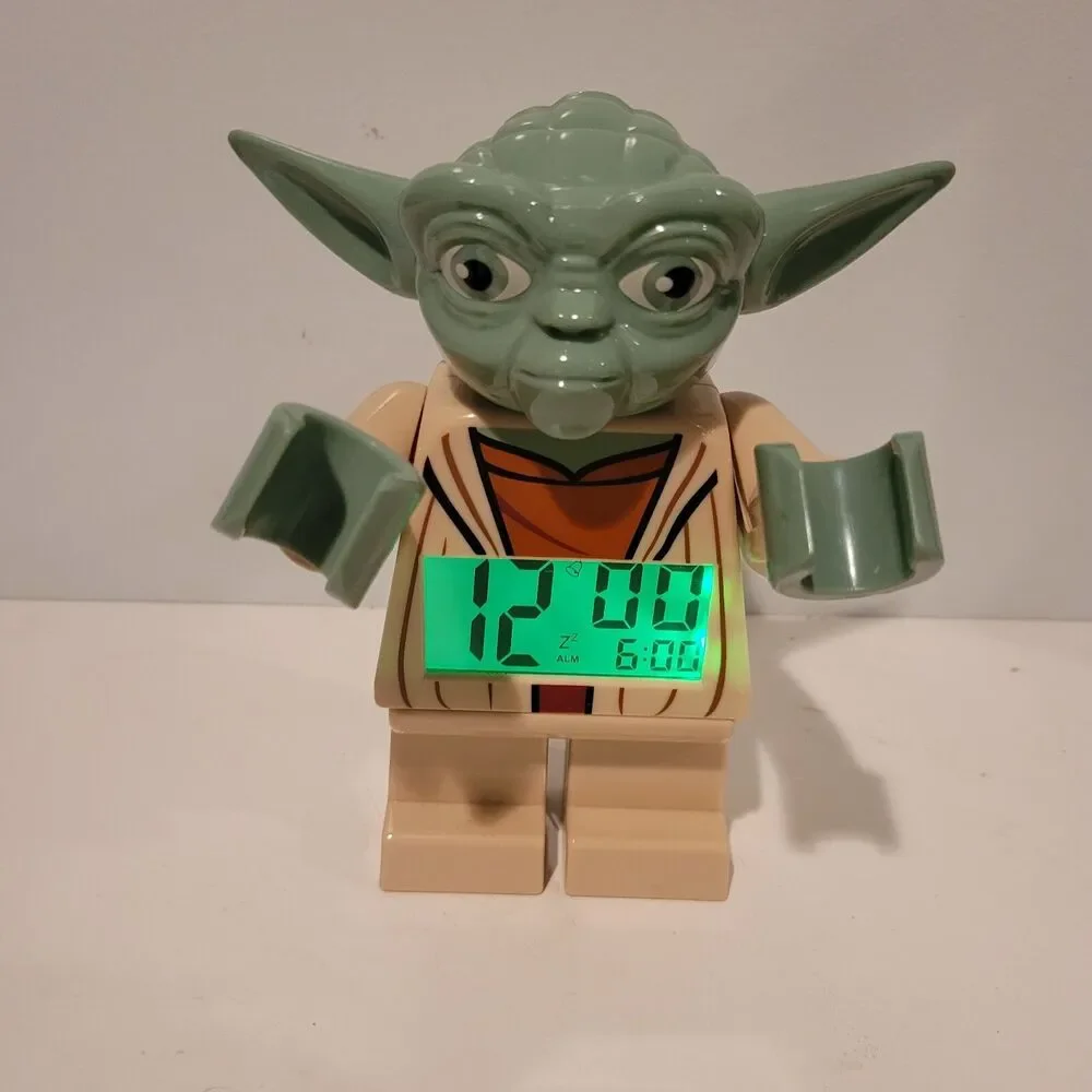 Star Wars Lego Yoda Digital Alarm Clock - Tested & Working